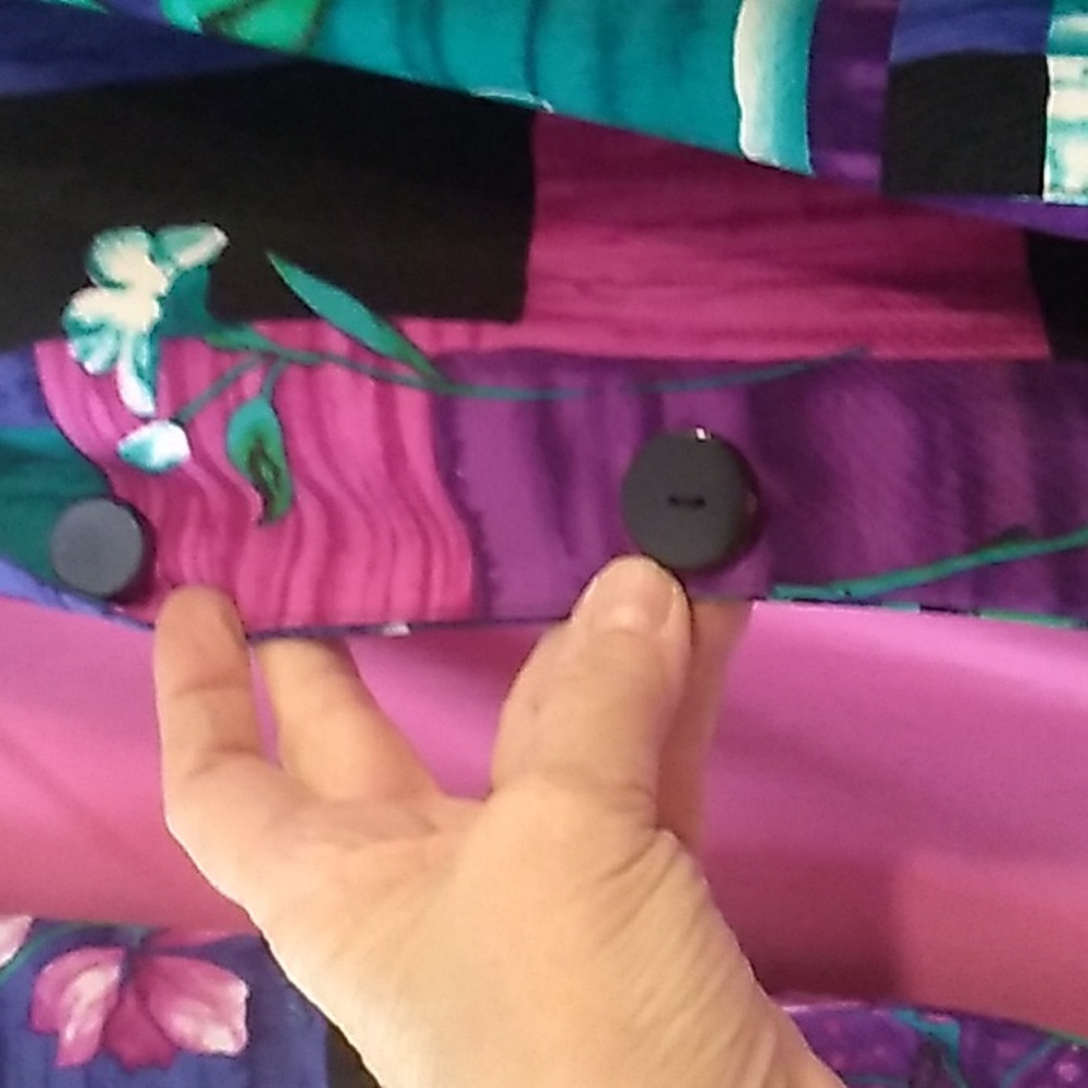 Willow Ridge Teal, Fuschia Black Blazer Sz 1x - image 6